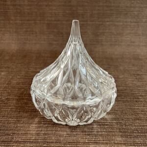Vintage Hershey’s Kiss Crystal Candy Dish – Shannon Crystal by Godinger –5″ Tall